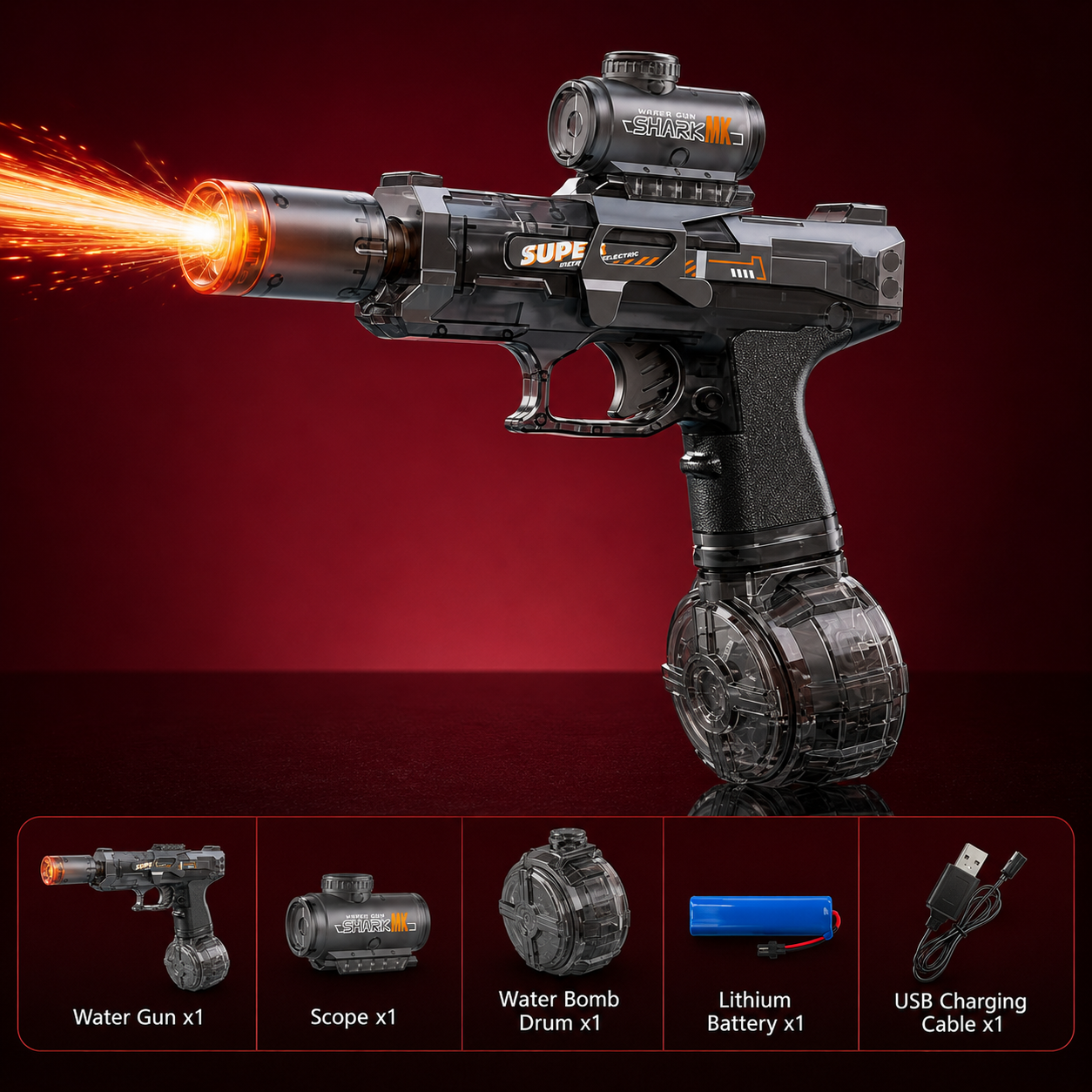 Pistola de agua estilo Glock